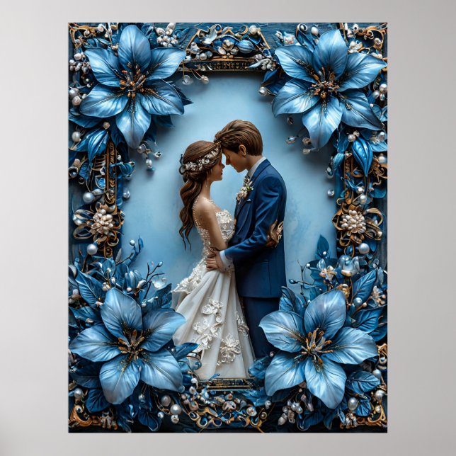 Romantic Wedding Portrait Poster (Front)