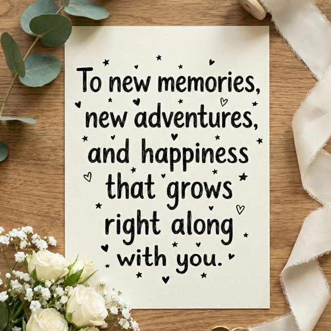 Romantic Wedding Quote Newlywed Bride Groom Card (Creator Uploaded)