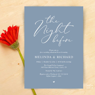 Romantic Wedding Rehearsal Dinner The Night Before Invitation