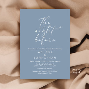 Romantic Wedding Rehearsal Dinner The Night Before Invitation