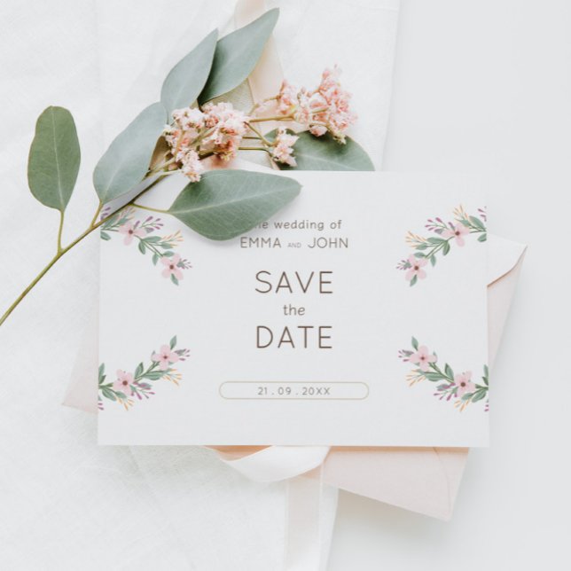 Romantic wedding rose garden flower crown save the date (Creator Uploaded)