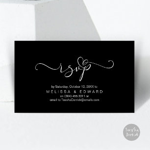 Romantic Wedding RSVP Dinner Invitation Card