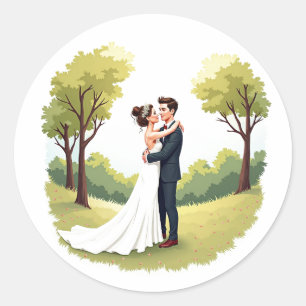 Romantic Wedding Sticker