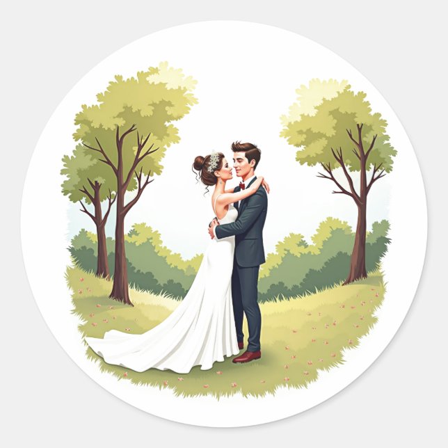 Romantic Wedding Sticker (Front)