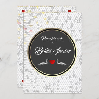 Romantic Wedding Swan Bridal Shower Invitation