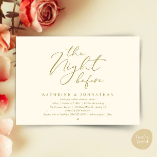 Romantic Wedding The Night Before Rehearsal Dinner Invitation