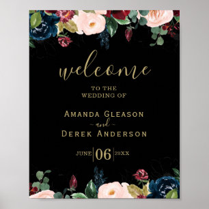 Romantic Wedding Theme Welcome Sign