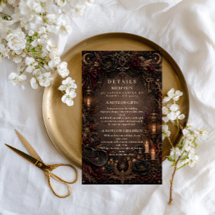 Romantic Western Goth Wedding Enclosure Card