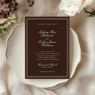 Romantic Western Ranch Wedding Invitation