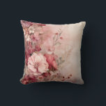 Romantic whimsical floral  cushion<br><div class="desc">Romantic whimsical floral throw pillow. This item is part of an elegant collection.</div>