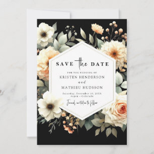 Romantic Whimsy Peach Wedding Save The Date