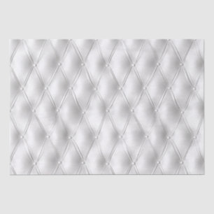 Romantic White Faux Leather Tissue Paper