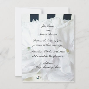 Romantic White Floral Wedding Invitation