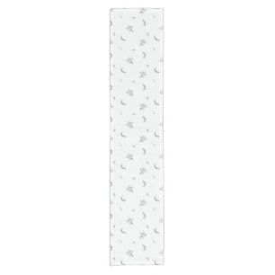 Romantic White Flower Short Table Runner