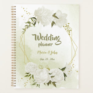 romantic white flowers greenery wedding planner
