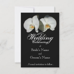 Romantic White Orchids, tropical floral photo Save The Date