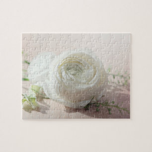 Romantic White Rose Jigsaw Puzzle