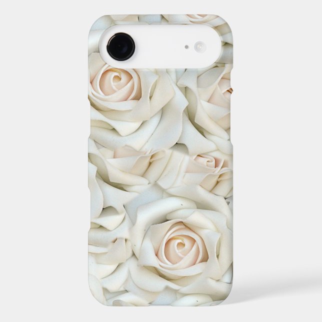 Romantic white Roses Pattern Case-Mate iPhone Case (Back)