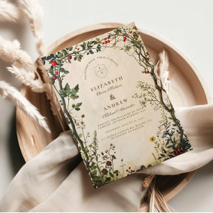 Romantic Wild Garden Wedding Invitation