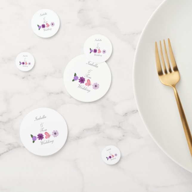 Romantic Wildflower & Butterfly Boho Wedding   Confetti (Group)