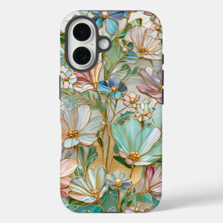 Romantic Wildflower Faux Stained Glass Phone Case