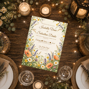 Romantic Wildflower Meadow Wedding Invitation