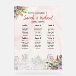 Romantic Wildflower Wedding Seating Chart