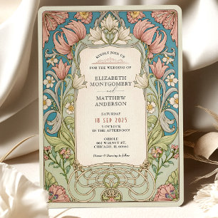 Romantic William Morris Wedding Invitation