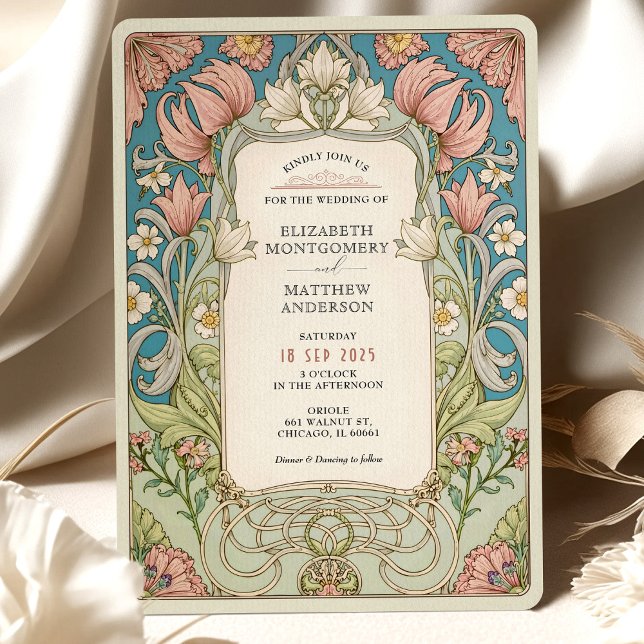 Romantic William Morris Wedding Invitation (Creator Uploaded)