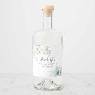 Romantic Winter Theme Wedding Thank You Stickers