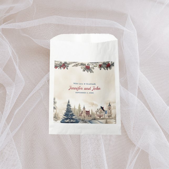 Romantic Winter Wedding Favour Bag (Creator Uploaded)