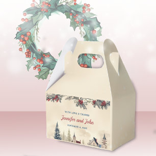 Romantic Winter Wedding Favour Box