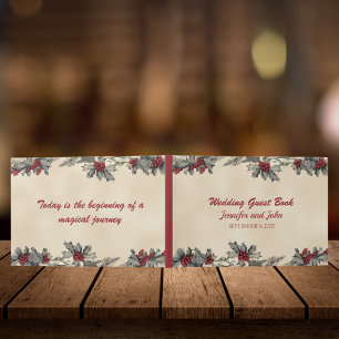 Romantic Winter Wedding Guest Book