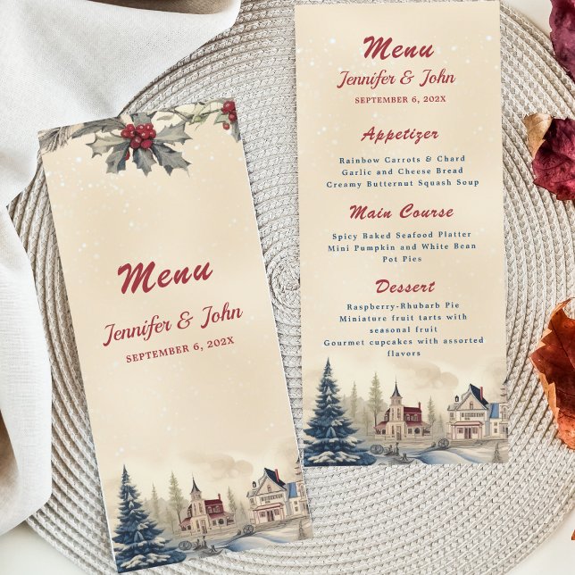 Romantic Winter Wedding Menu (Creator Uploaded)