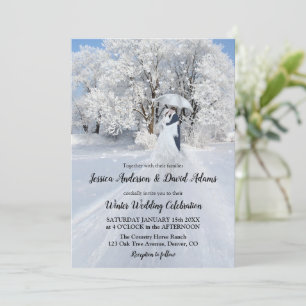 Romantic Winter Wonderland Wedding Invitation