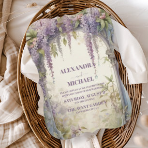 Romantic Wisteria Arch Wedding Invitation