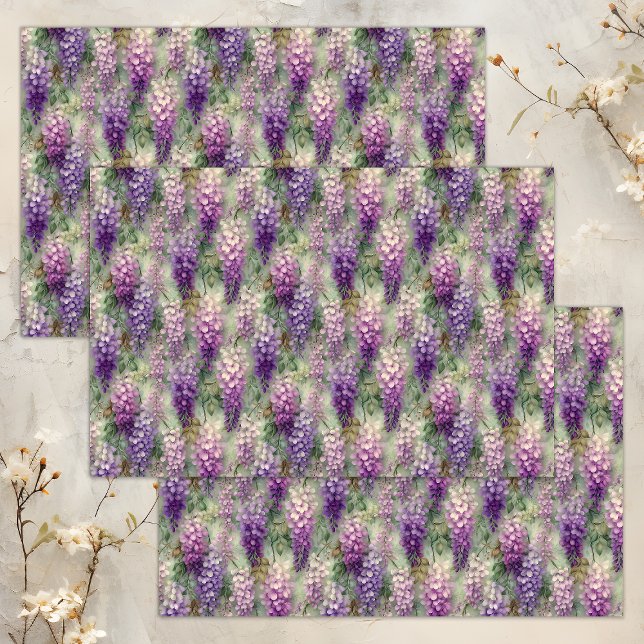 ROMANTIC WISTERIA DECOUPAGE TISSUE PAPER (ROMANTIC WISTERIA DECOUPAGE TISSUE PAPER)