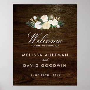 Romantic Woodland Rustic Welcome Sign