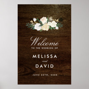 Romantic Woodland Wedding Welcome Sign (24x36)