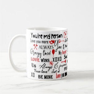 Romantic Word Collage Coffee Mug