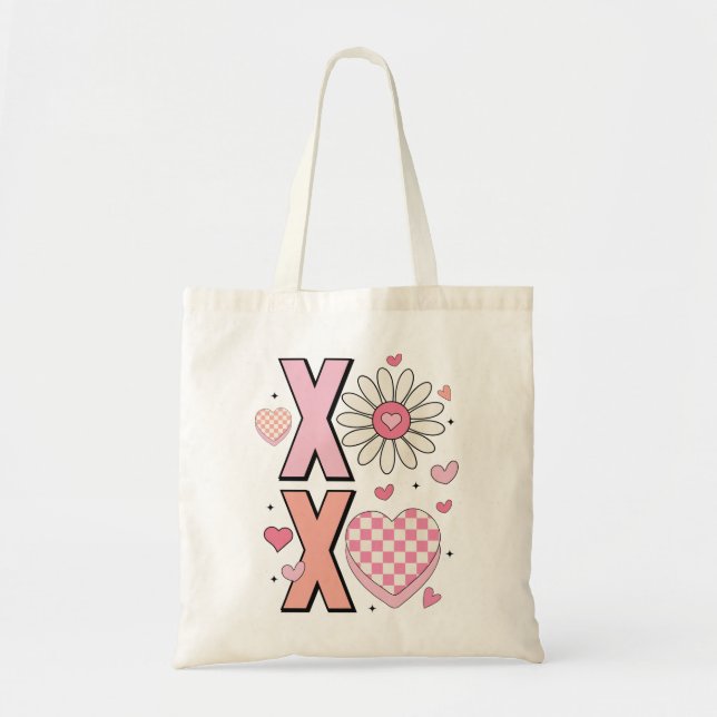 Romantic Xoxo Valentine’s Day Cute Tote Bag Gift (Front)