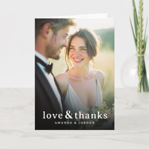 Romantic Yellow Elegant Photo Thank You Card