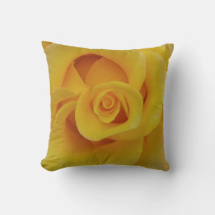 Romantic Yellow Rose Petals Cushion