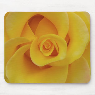 Romantic Yellow Rose Petals Mouse Pad