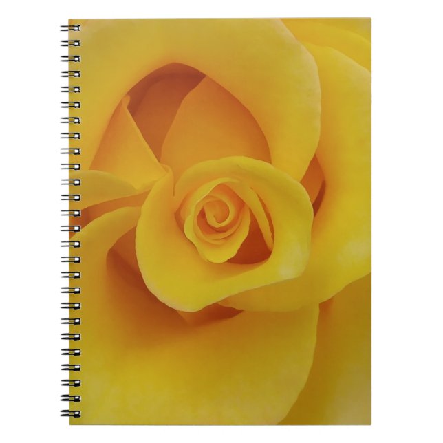 Romantic Yellow Rose Petals Notebook (Front)