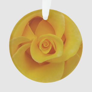 Romantic Yellow Rose Petals Ornament