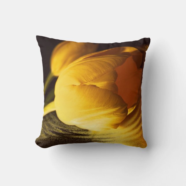 Romantic Yellow Tulip Cushion (Front)