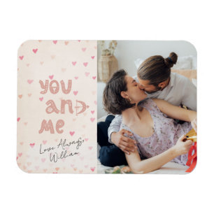 Romantic You And Me Valentine's Day Photo Holiday Magnet