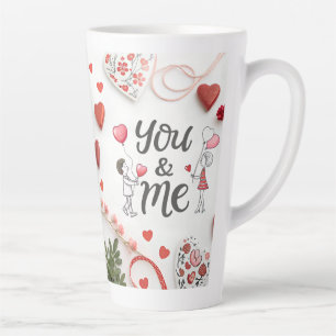 Romantic "You & Me" Valentine’s Day Latte Mug