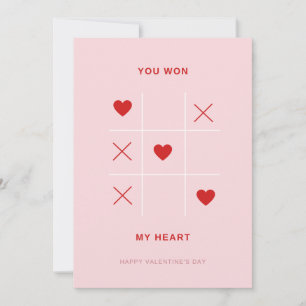 Romantic You Won My Heart Valentine's Day Card
